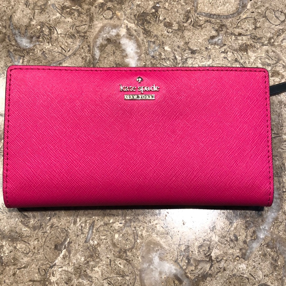 Kate Spade Pink Wallet Button Closure